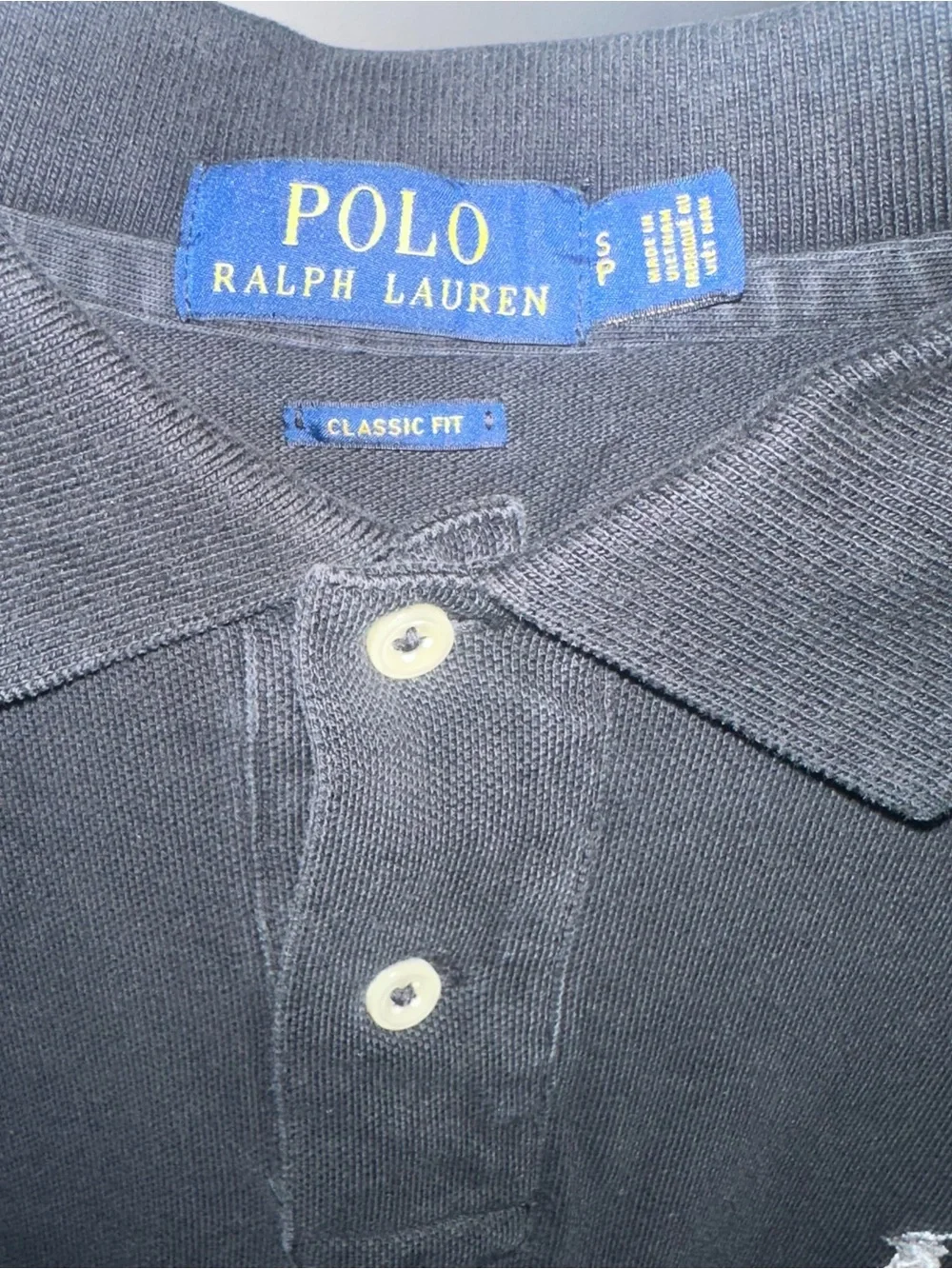 Ralph Lauren Black Polo Shirt with White Pony - Classic Fit